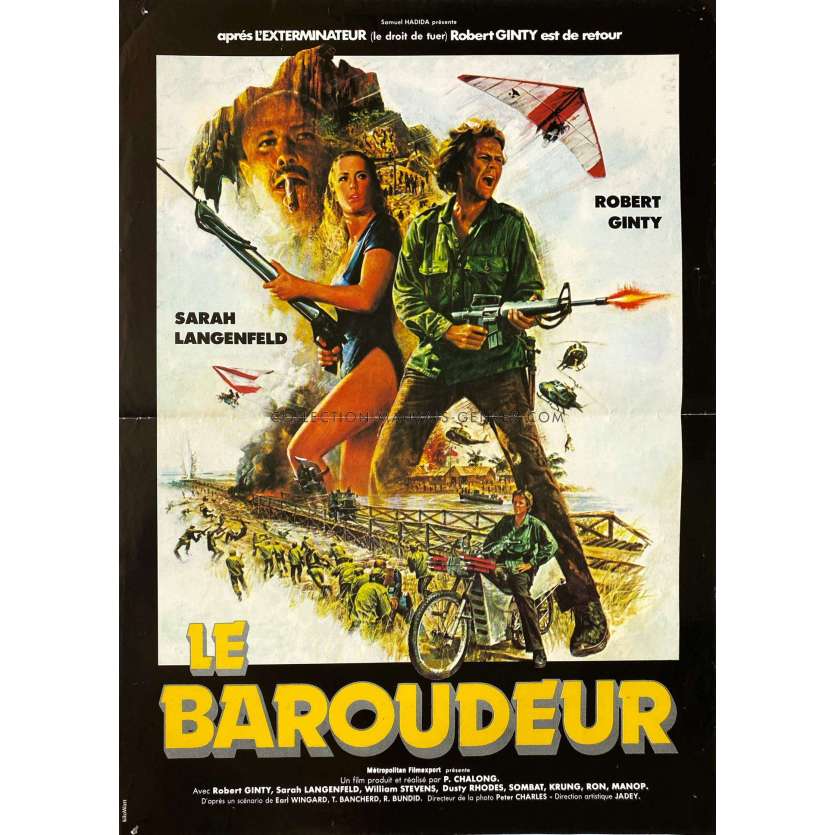 GOLD RAIDERS French Movie Poster- 15x21 in. - 1982 - Chalong Pakdeevijit, Robert Ginty