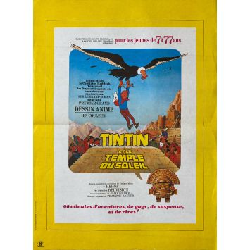 TINTIN ET LE TEMPLE DU SOLEIL Affiche de film- 40x54 cm. - 1969 - Hergé, Claude bertrand