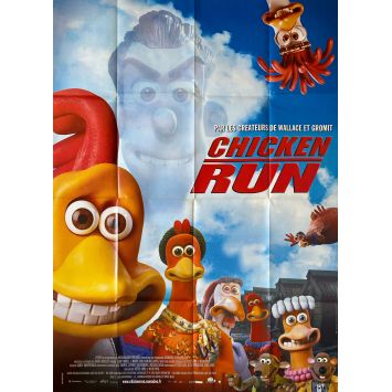 CHICKEN RUN Affiche de film- 120x160 cm. - 2000 - Peter Lord, Nick Park, Mel Gibson