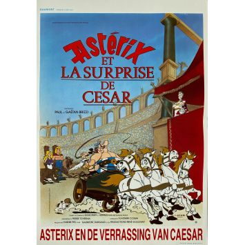 ASTERIX ET LA SURPRISE DE CESAR Affiche de film- 35x55 cm. - 1985 - Gaëtan Brizzi, Roger Carel