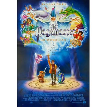 THE PAGEMASTER Belgian Movie Poster- 14x21 in. - 1994 - Pixote Hunt, Macaulay Culkin