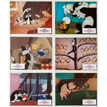 TITI GROSMINET ET LEURS AMIS Photos de film x6 - 24x30 cm. - 1976 - Friz Freleng, Warner Bros