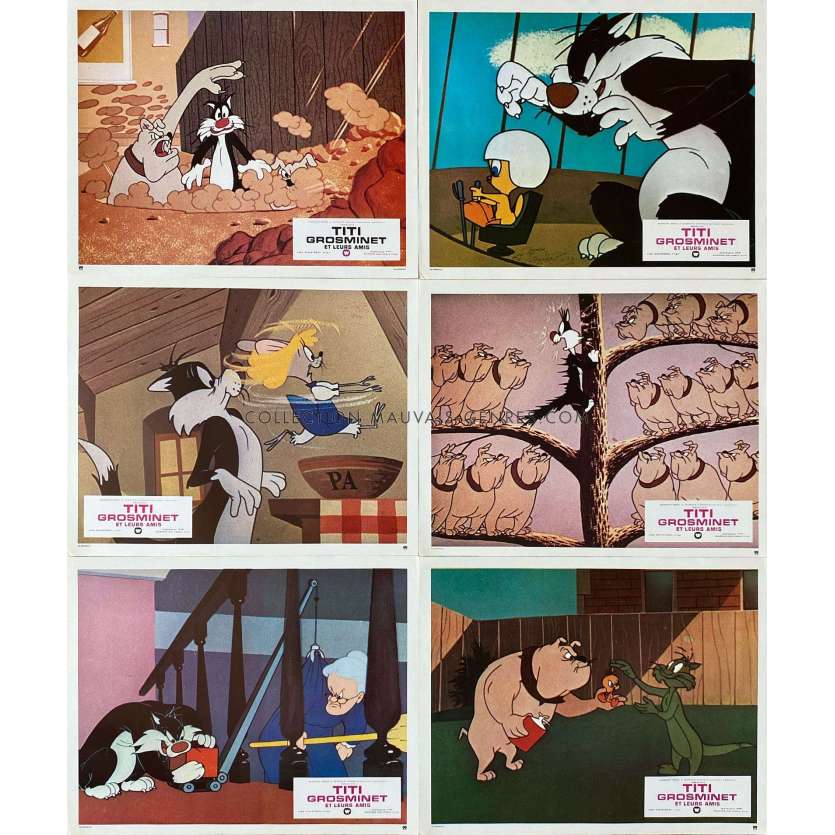 TITI GROSMINET ET LEURS AMIS Photos de film x6 - 24x30 cm. - 1976 - Friz Freleng, Warner Bros