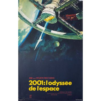 2001 A SPACE ODYSSEY French Movie Poster- 15x21 in. - 1968/R1981 - Stanley Kubrick, Keir Dullea