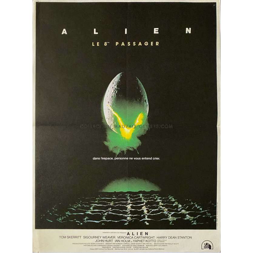 ALIEN French Movie Poster 1st release. - 15x21 in. - 1979 - Ridley Scott, Sigourney Weaver