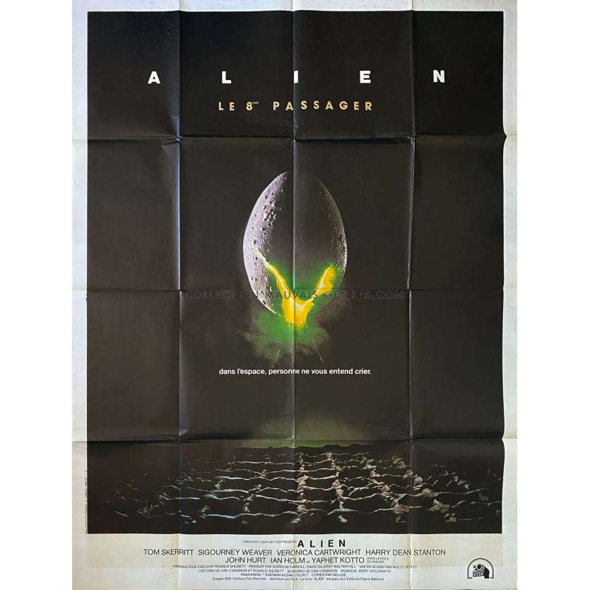ALIEN Affiche de film- 120x160 cm. - 1979 - Ridley Scott, Sigourney Weaver