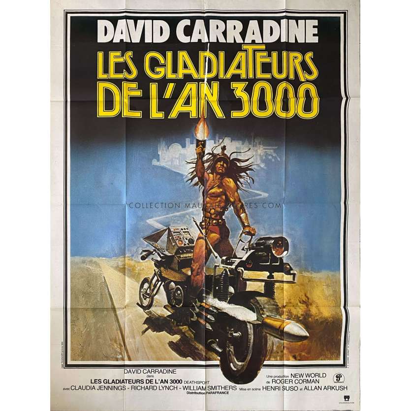 LES GLADIATEURS DE L'AN 3000 Affiche de film- 120x160 cm. - 1978 - Roger Corman, David Carradine