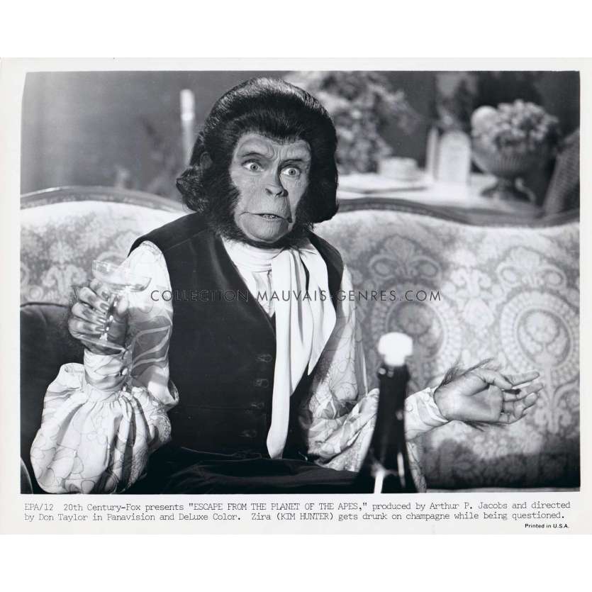 LES EVADES DE LA PLANETE DES SINGES Photo de presse EPA-12 - 20x25 cm. - 1971 - Don Taylor, Roddy McDowall