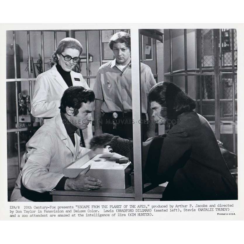 LES EVADES DE LA PLANETE DES SINGES Photo de presse EPA-8 - 20x25 cm. - 1971 - Don Taylor, Roddy McDowall