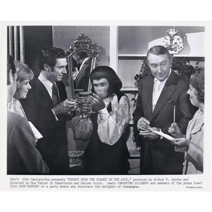 LES EVADES DE LA PLANETE DES SINGES Photo de presse EPA-9 - 20x25 cm. - 1971 - Don Taylor, Roddy McDowall