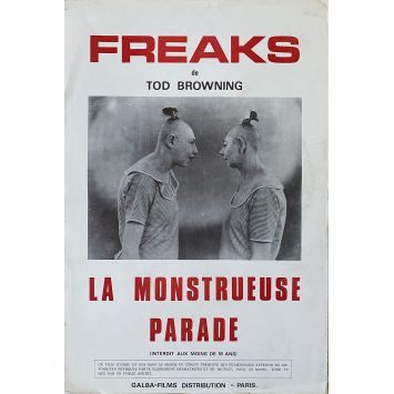FREAKS French Movie Poster- 12x15 in. - 1932/R1960 - Tod Browning, Wallace Ford