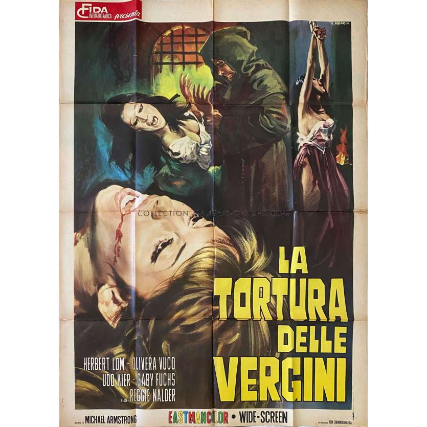 MARK OF THE DEVIL Italian Movie Poster- 39x55 in. - 1970 - Michael Armstrong, Herbert Lom