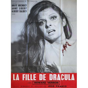 DAUGHTER OF DRACULA French Movie Poster- 47x63 in. - 1972 - Jesús Franco, Carmen Yazalde
