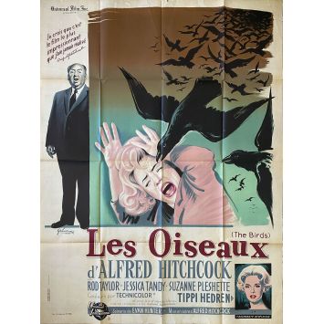 LES OISEAUX Affiche de film- 120x160 cm. - 1963 - Alfred Hitchcock, Tippi Hedren LES OISEAUX Affiche de film- 120x160 cm. - 1963 - Alfred Hitchcock, Tippi Hedren
