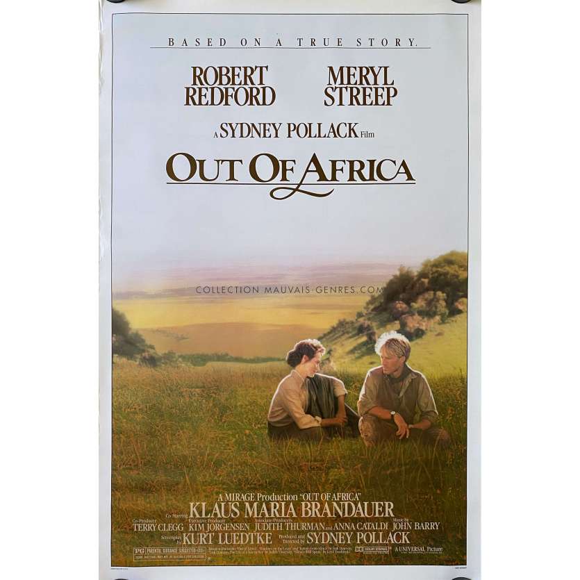 OUT OF AFRICA Affiche de film- 69x104 cm. - 1985 - Sidney Pollack, Robert Redford