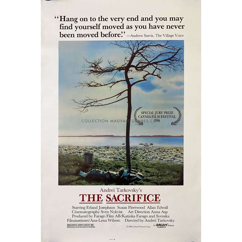 THE SACRIFICE U.S Movie Poster- 27x41 in. - 1986 - Andrei Tarkovsky, Erland Josephson