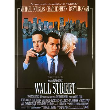 WALL STREET Affiche de film- 40x54 cm. - 1987 - Oliver Stone, Michael Douglas
