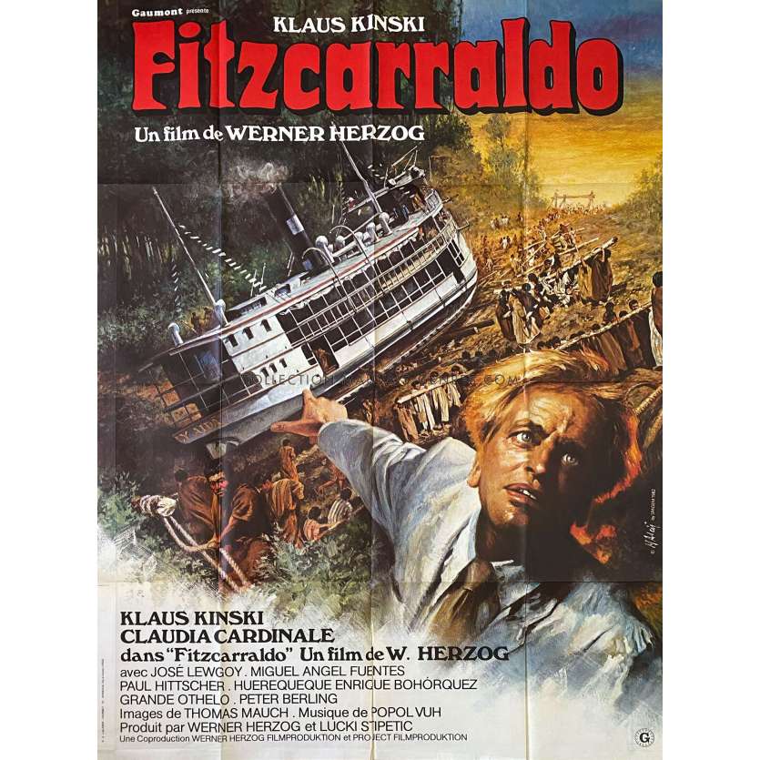 FITZCARRALDO Affiche de film- 120x160 cm. - 1982 - Werner Herzog, Klaus Kinski
