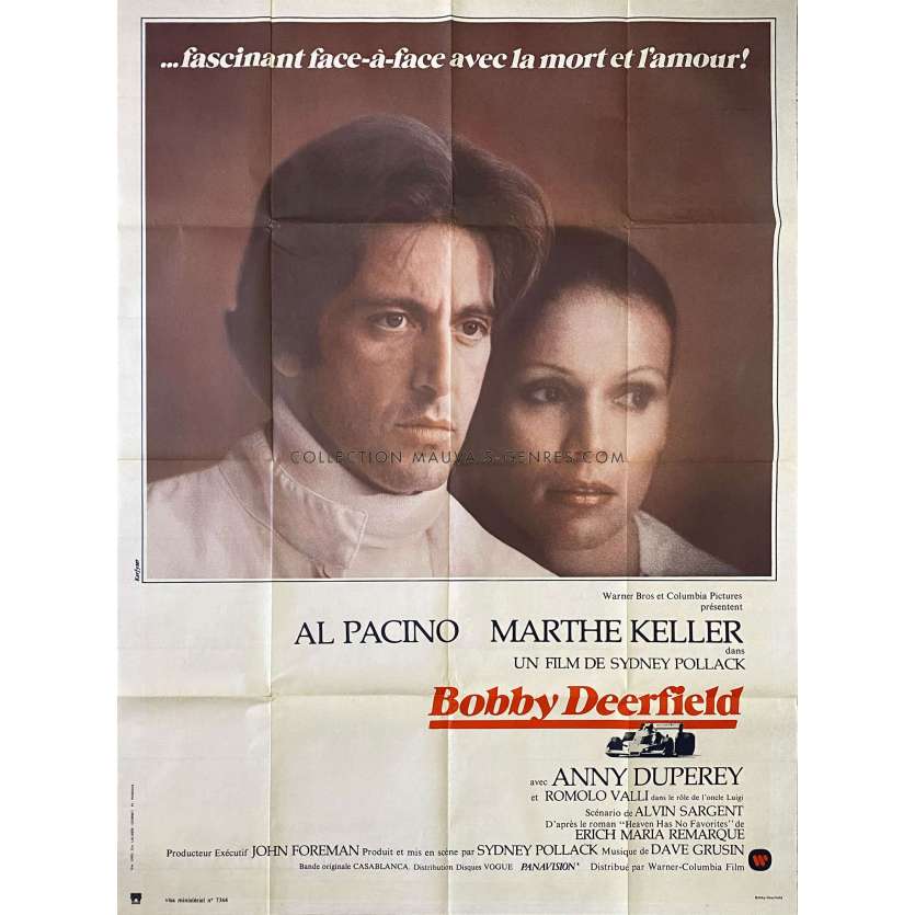 BOBBY DEERFIELD Affiche de film- 120x160 cm. - 1977 - Sydney Pollack, Al Pacino