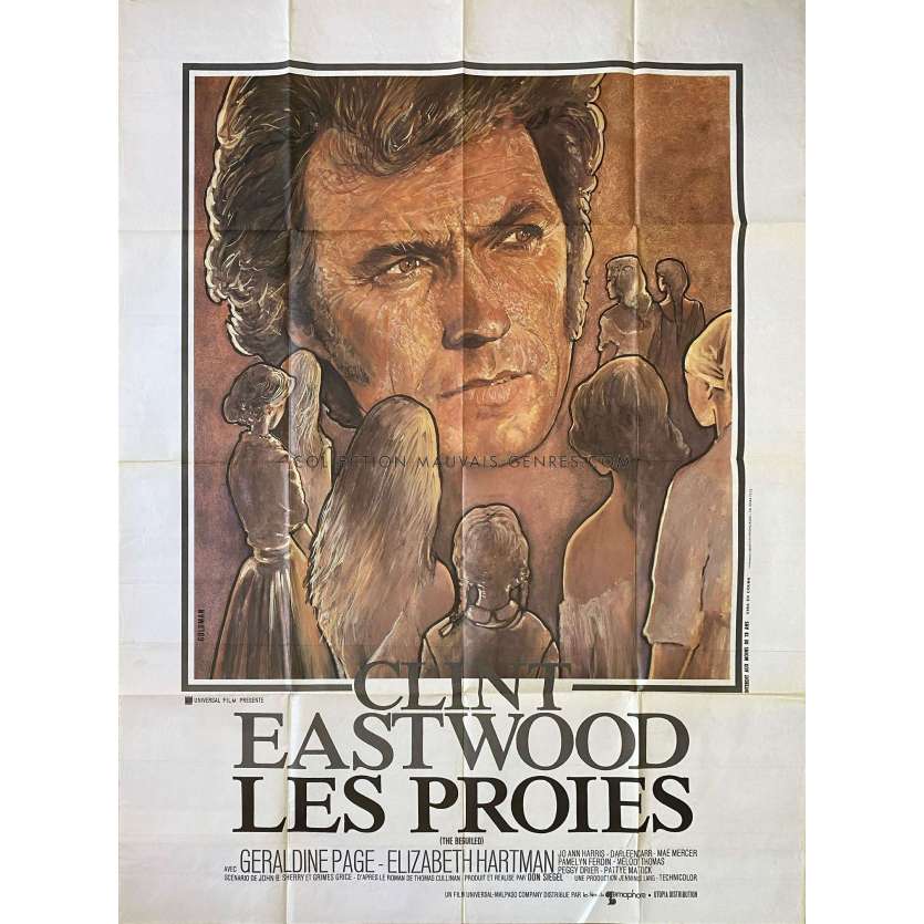 LES PROIES Affiche de film- 120x160 cm. - 1971 - Don Siegel, Clint Eastwood