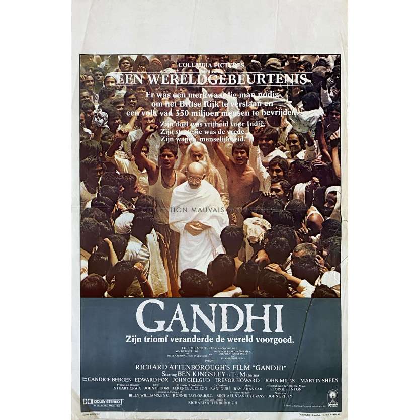 GANDHI Affiche de film- 35x55 cm. - 1982 - Richard Attenborough, Ben Kingsley