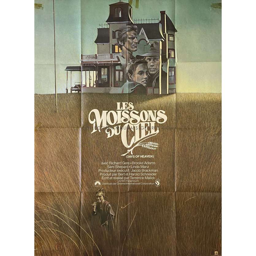 LES MOISSONS DU CIEL Affiche de film- 120x160 cm. - 1978 - Terence Malick, Richard Gere