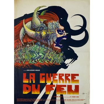 QUEST FOR FIRE French Movie Poster Style A - 15x21 in. - 1981 - Jean-Jacques Annaud, Ron Perlman