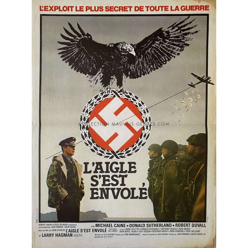 L'AIGLE S'EST ENVOLE Affiche de film- 40x54 cm. - 1976 - John Sturges, Michael Caine
