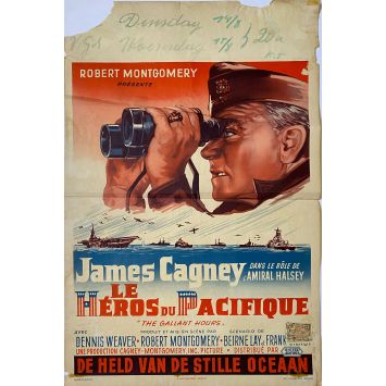 THE GALLANT HOURS Belgian Movie Poster- 14x21 in. - 1960 - Robert Montgomery, James Cagney