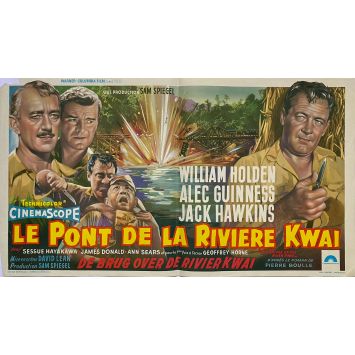 THE BRIDGE ON THE RIVER KWAI Belgian Movie Poster- 14x21 in. - 1957 - David Lean, William Holden