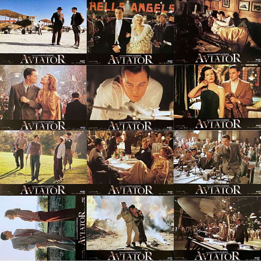 AVIATOR French Lobby Cards x12 - 9x12 in. - 2004 - Martin Scorsese, Leonardo DiCaprio