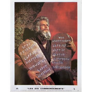 THE TEN COMMANDMENTS French Lobby Cards x7 - 9x12 in. - 1956/R1970 - Cecil B. DeMille, Charlton Heston