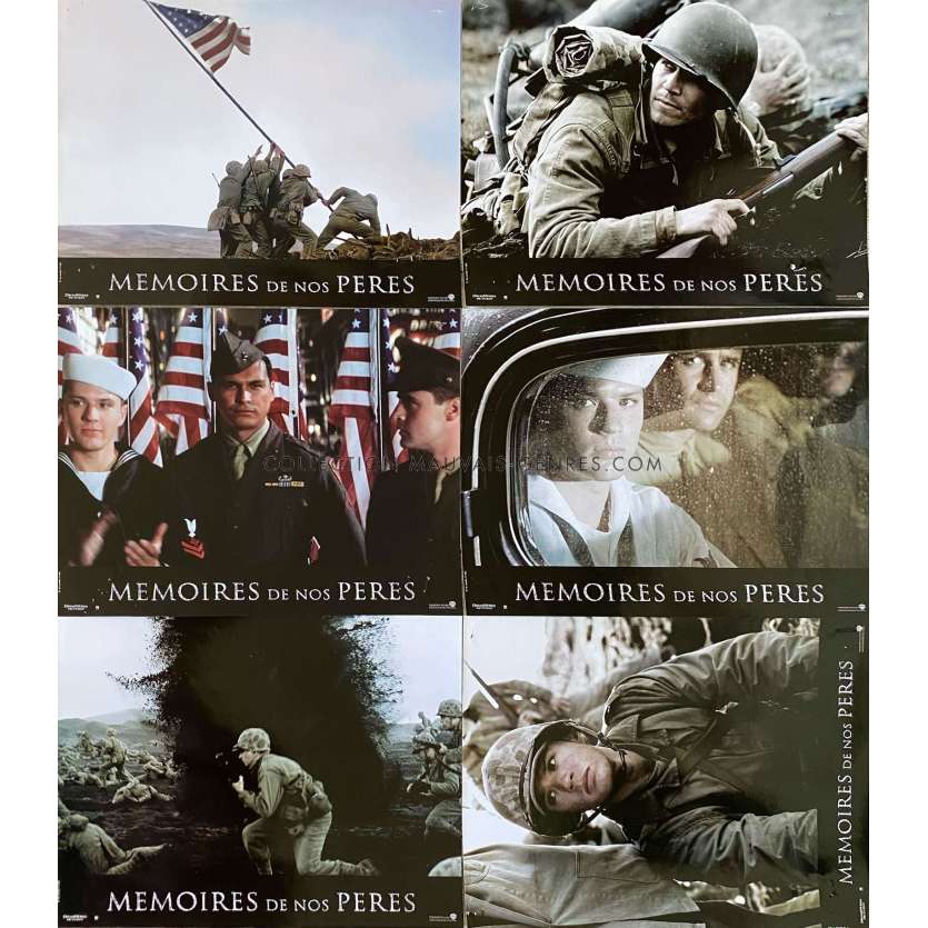 FLAGS OF OUR FATHERS French Lobby Cards x6 - 9x12 in. - 2006 - Clint Eastwood, Ryan Phillippe