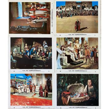 LES DIX COMMANDEMENTS Photos de film x7 - 22x28 cm. - 1956/R1970 - Cecil B. DeMille, Charlton Heston