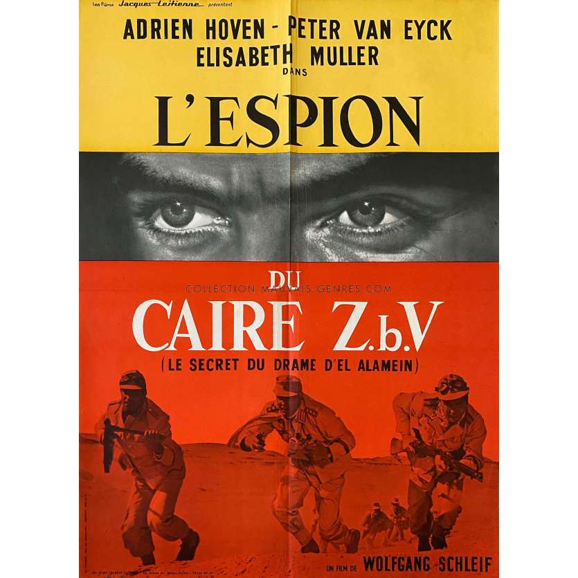 L'ESPION DU CAIRE Affiche de film- 60x80 cm. - 1959 - Wolfgang Schleif, Adrian Hoven