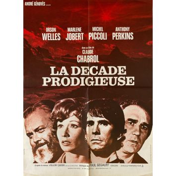 LA DECADE PRODIGIEUSE Affiche de film- 60x80 cm. - 1971 - Claude Chabrol, Anthony Perkins