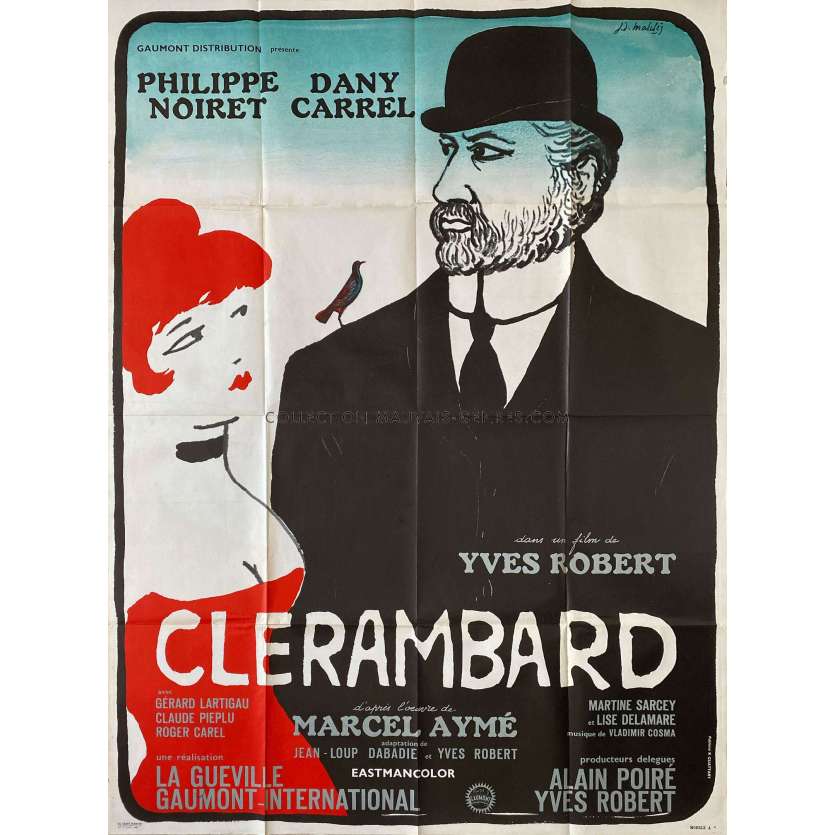 CLERAMBART Affiche de film- 120x160 cm. - 1969 - Yves Robert, Philippe Noiret