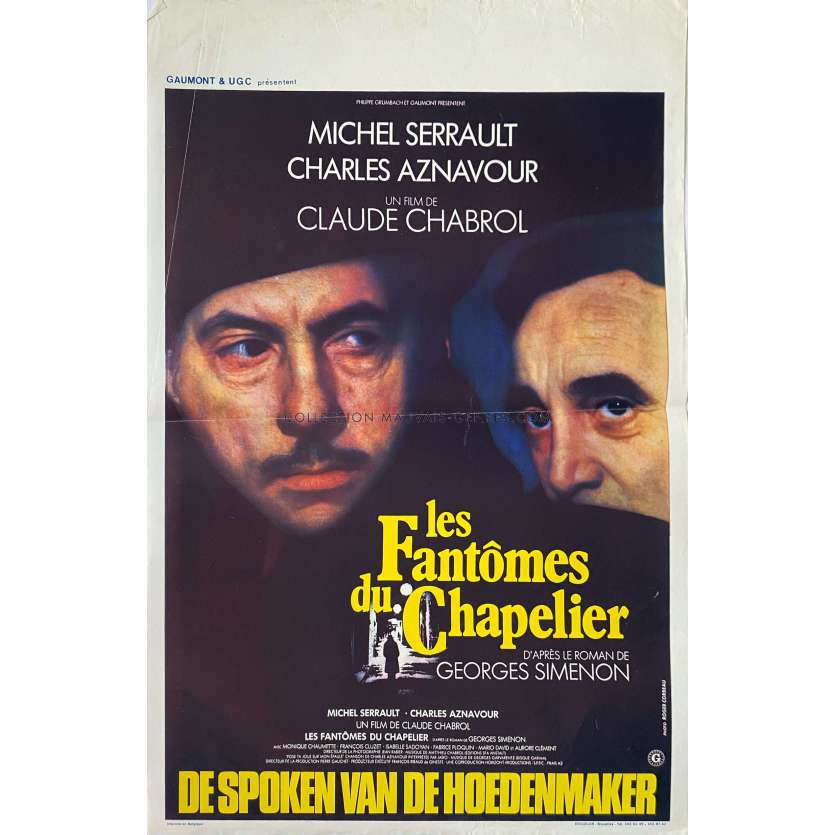 LES FANTOMES DU CHAPELIER Affiche de film- 35x55 cm. - 1982 - Claude Chabrol, Michel Serrault
