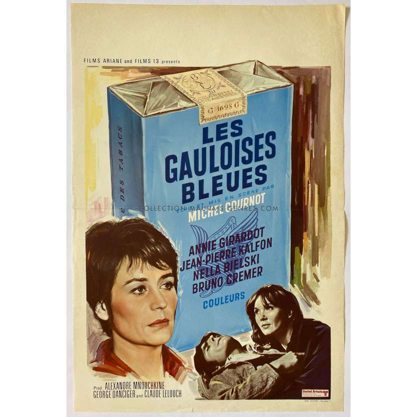 LES GAULOISES BLEUES Belgian Movie Poster- 14x21 in. - 1969 - Michel Cournot, Annie Girardot