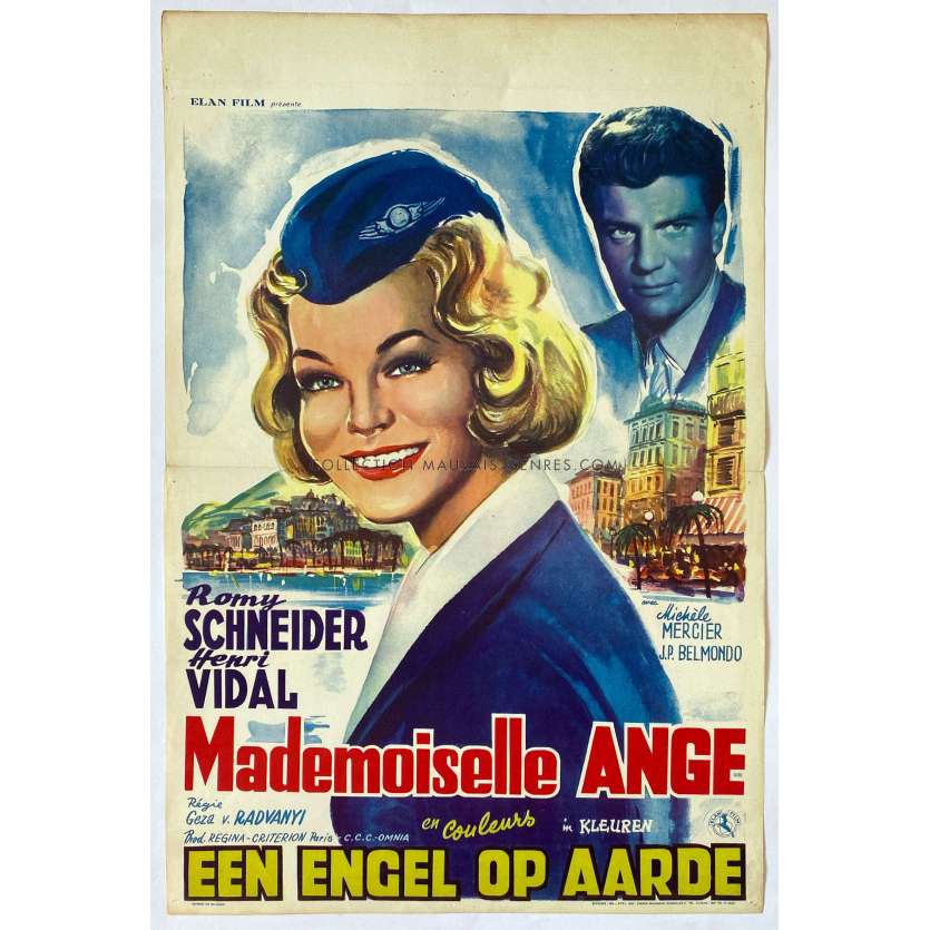 AN ANGEL ON WHEELS Belgian Movie Poster- 14x21 in. - 1959 - Geza von Radvanyi, Romy Schneider