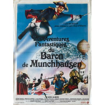 THE ADVENTURES OF MUNCHAUSEN French Movie Poster- 15x21 in. - 1943/R1978 - Josef von Báky, Hans Albers