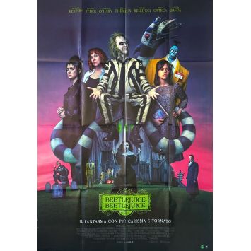 BEETLEJUICE BEETLEJUICE Italian Movie Poster- 39x55 in. - 2024 - Tim Burton, Michael Keaton