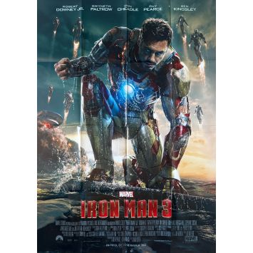 IRON MAN 3 Affiche de film- 100x140 cm. - 2013 - Shane Black, Robert Downey Jr.