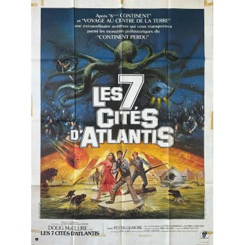 WARLORDS OF ATLANTIS French Movie Poster- 47x63 in. - 1978 - Kevin Connor, Doug McClure
