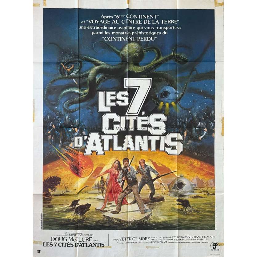 WARLORDS OF ATLANTIS French Movie Poster- 47x63 in. - 1978 - Kevin Connor, Doug McClure