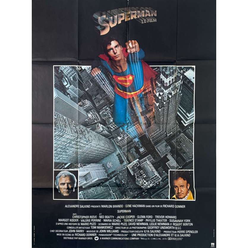 SUPERMAN Affiche de film- 120x160 cm. - 1978 - Richard Donner, Christopher Reeves