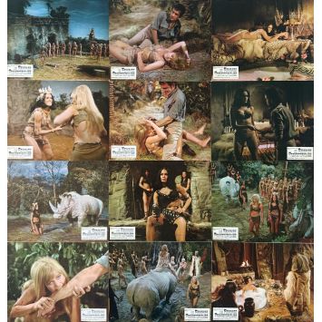 LES FEMMES PREHISTORIQUES Photos de film x12 - 22x28 cm. - 1967 - Michael Carreras, Edina Ronay