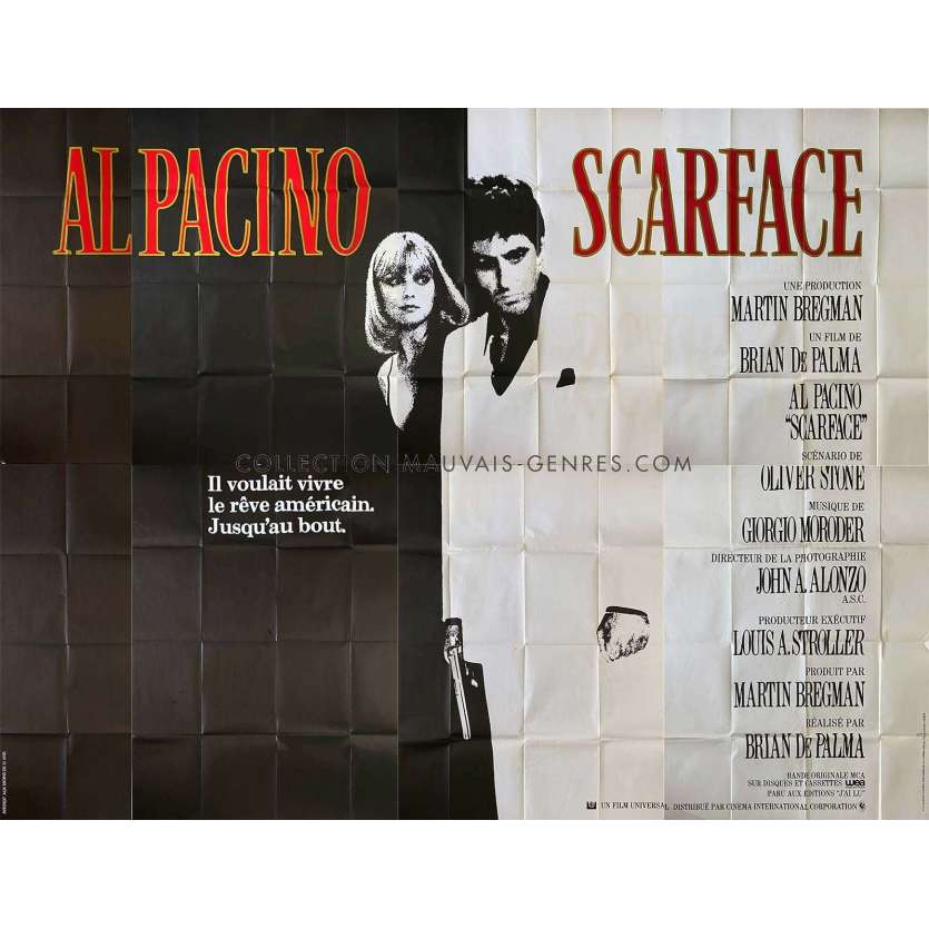 SCARFACE Affiche de film- 400x300 cm. - 1983 - Brian de Palma, Al Pacino