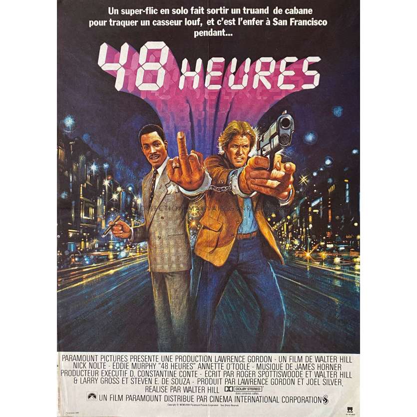 48 HEURES Affiche de film- 40x54 cm. - 1982 - Walter Hill, Eddie Murphy
