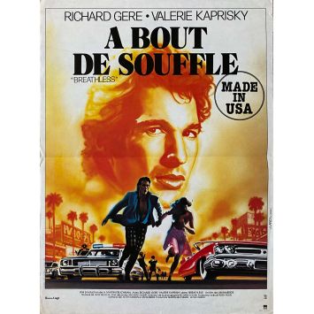 BREATHLESS French Movie Poster- 15x21 in. - 1983 - Jim McBride, Richard gere